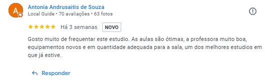 Depoimento de aluna do Studio Cecília Acosta